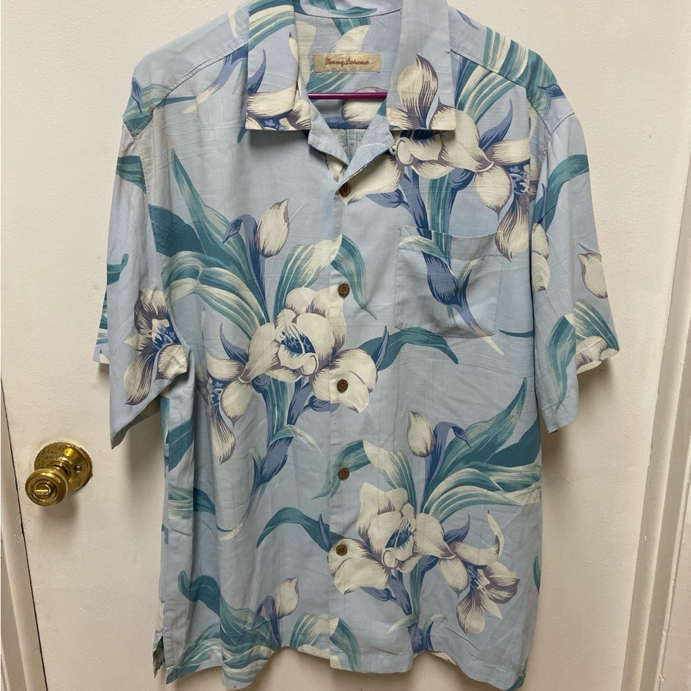 Tommy Bahama Light Blue Floral Men's Shirt